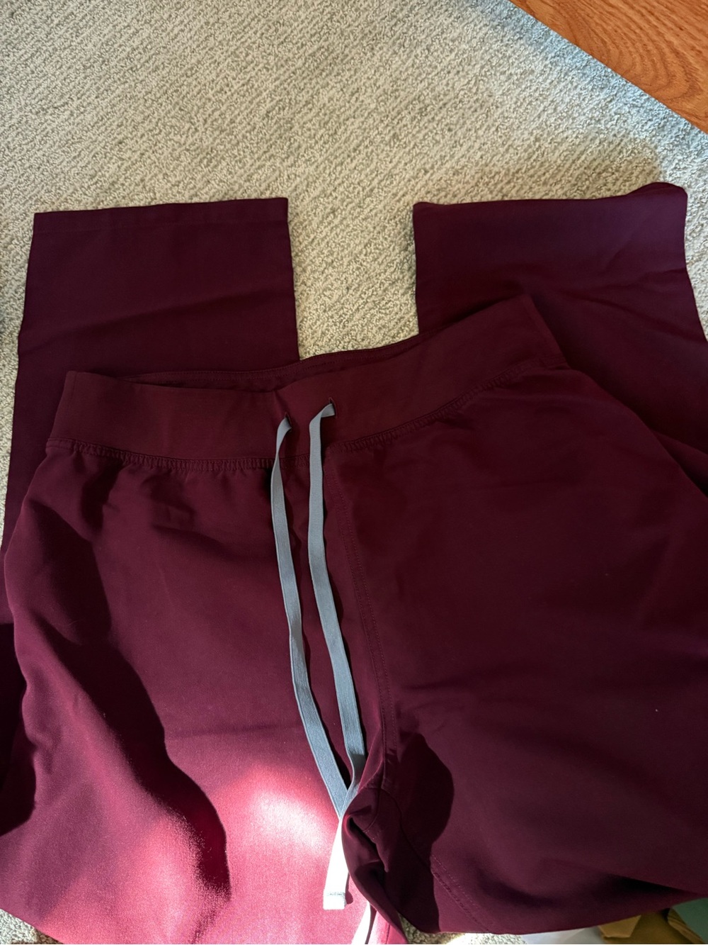 FIGS Maroon Wide Leg Scrub Pants